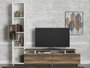 Hanah Home Tulip Mueble de TV Blanco y Nogal